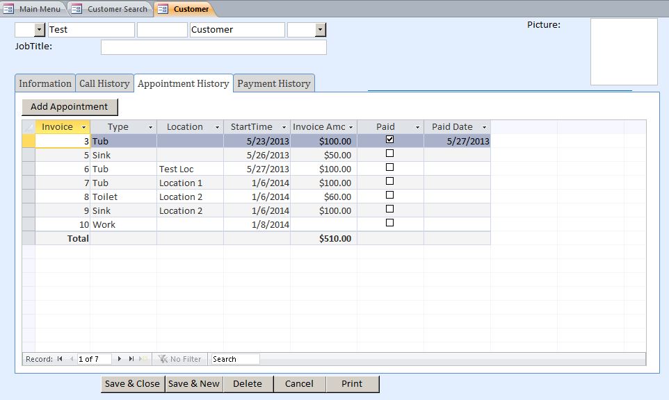 Personal Banker Appointment Tracking Template Outlook Style | Appointment Database